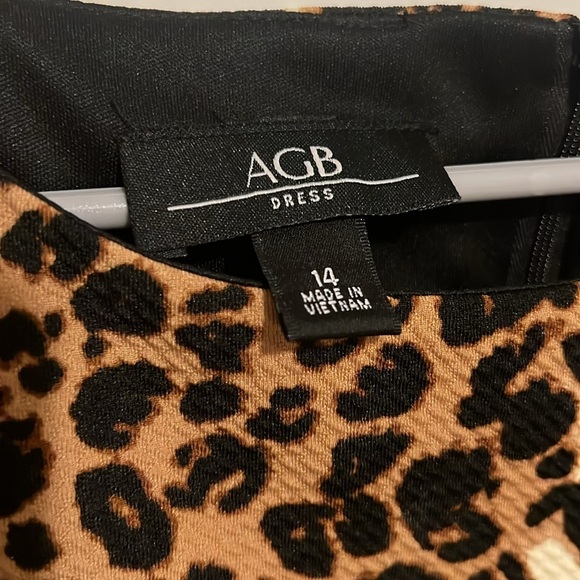 AGB Leopard Print Dress - Brown and Black - Picture 6 of 11